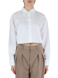 BIANCO | Camicia cropped in cotone con ricamo logo BIANCO | Camicia cropped in cotone con ricamo logo