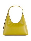 VERDE | Borsa a spalla in ecopelle con scritta logo frontale