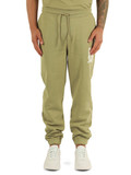 VERDE SCURO | Pantalone sportivo in cotone garzato con scritta logo VERDE SCURO | Pantalone sportivo in cotone garzato con scritta logo