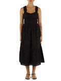 NERO | Abito midi in cotone con ricami Sangallo NERO | Abito midi in cotone con ricami Sangallo