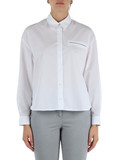 BIANCO | Camicia in popeline stretch con taschino decorativo BIANCO | Camicia in popeline stretch con taschino decorativo