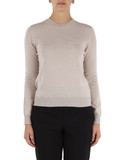 BEIGE | Maglia girocollo in lana vergine, seta e cashmere BEIGE | Maglia girocollo in lana vergine, seta e cashmere