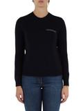 BLU SCURO | Maglia girocollo in lana vergine, seta e cashmere BLU SCURO | Maglia girocollo in lana vergine, seta e cashmere