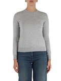 GRIGIO | Maglia girocollo in lana vergine, seta e cashmere GRIGIO | Maglia girocollo in lana vergine, seta e cashmere
