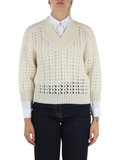 PANNA | Maglia collo a V in misto alpaca e lana vergine PANNA | Maglia collo a V in misto alpaca e lana vergine