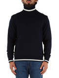 BLU SCURO | Maglia collo alto in lana vergine BLU SCURO | Maglia collo alto in lana vergine