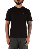 NERO | T-shirt in cotone con patch logo frontale