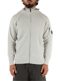 GRIGIO CHIARO | Cardigan con zip e cappuccio in misto lana GRIGIO CHIARO | Cardigan con zip e cappuccio in misto lana