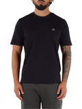 BLU SCURO | T-shirt in cotone con patch logo frontale BLU SCURO | T-shirt in cotone con patch logo frontale