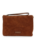 MARRONE CHIARO | Borsa in suede NORA POUCH