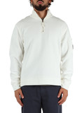 PANNA | Felpa in cotone smerigliato con collo a zip PANNA | Felpa in cotone smerigliato con collo a zip