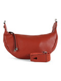 ROSSO SCURO | Borsa a spalla in pelle martellata AISHA