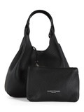 NERO | Borsa a mano in pelle martellata DUA Small