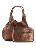 BRONZO | Borsa a mano in pelle martellata DUA Small