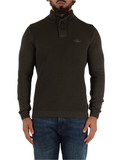 GRIGIO SCURO | Maglia in cotone con bottoni al collo GRIGIO SCURO | Maglia in cotone con bottoni al collo