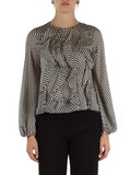 NERO | Blusa in raso di chiffon SALUTE NERO | Blusa in raso di chiffon SALUTE