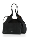 NERO | Borsa a spalla in pelle martellata DUA Large NERO | Borsa a spalla in pelle martellata DUA Large