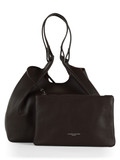MARRONE CHIARO | Borsa a spalla in pelle martellata DUA Large MARRONE CHIARO | Borsa a spalla in pelle martellata DUA Large
