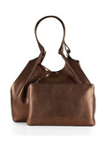 BRONZO | Borsa a spalla in pelle martellata DUA Large BRONZO | Borsa a spalla in pelle martellata DUA Large