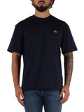 BLU SCURO | T-shirt Classic Fit in cotone con patch logo BLU SCURO | T-shirt Classic Fit in cotone con patch logo