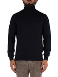 BLU SCURO | Maglia collo alto in lana merino extrafine BLU SCURO | Maglia collo alto in lana merino extrafine
