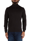 MARRONE | Maglia collo a zip in lana merino extrafine MARRONE | Maglia collo a zip in lana merino extrafine