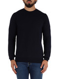 BLU SCURO | Maglia in lana merino extrafine con motivo decorativo BLU SCURO | Maglia in lana merino extrafine con motivo decorativo