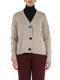 BEIGE | WEEKEND: Cardigan in lana vergine STALLO BEIGE | WEEKEND: Cardigan in lana vergine STALLO