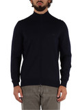 BLU SCURO | Cardigan con zip in lana vergine BLU SCURO | Cardigan con zip in lana vergine