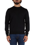 NERO | Maglia girocollo in cotone con ricamo logo NERO | Maglia girocollo in cotone con ricamo logo