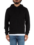 NERO | Felpa in cotone garzato con zip e cappuccio NERO | Felpa in cotone garzato con zip e cappuccio