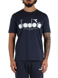 BLU | T-shirt in cotone con stampa logo frontale BLU | T-shirt in cotone con stampa logo frontale