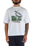 BIANCO | PALMES X DIADORA: T-shirt in cotone con stampa logo frontale BIANCO | PALMES X DIADORA: T-shirt in cotone con stampa logo frontale