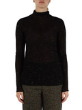 NERO | Maglia in lana ultrafine MOSS con micropaillettes NERO | Maglia in lana ultrafine MOSS con micropaillettes