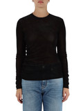 NERO | Maglia CARMINA con drappeggi NERO | Maglia CARMINA con drappeggi