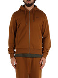 MARRONE CHIARO | Felpa in misto cotone con zip e cappuccio MARRONE CHIARO | Felpa in misto cotone con zip e cappuccio