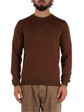 MARRONE | Maglia girocollo in lana merino e cotone MARRONE | Maglia girocollo in lana merino e cotone