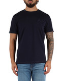 BLU SCURO | T-shirt in cotone con patch logo BLU SCURO | T-shirt in cotone con patch logo
