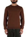 MARRONE | Maglia girocollo in lana merino e cotone MARRONE | Maglia girocollo in lana merino e cotone