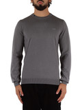 GRIGIO | Maglia girocollo in lana merino e cotone GRIGIO | Maglia girocollo in lana merino e cotone