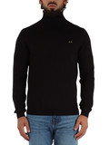NERO | Maglia collo alto in lana merino e cotone NERO | Maglia collo alto in lana merino e cotone