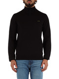 NERO | Maglia collo a zip in lana merino e cotone NERO | Maglia collo a zip in lana merino e cotone