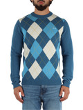 BLU CHIARO | Maglia girocollo in misto lana merino e cashmere BLU CHIARO | Maglia girocollo in misto lana merino e cashmere