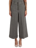 MARRONE | Pantalone cropped in misto viscosa MARRONE | Pantalone cropped in misto viscosa