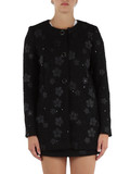 NERO | Cappotto bouclè con fiori e paillettes NERO | Cappotto bouclè con fiori e paillettes