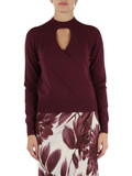 BORDEAUX | Maglia in misto viscosa effetto incrociato BORDEAUX | Maglia in misto viscosa effetto incrociato