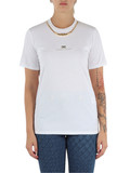 BIANCO | T-shirt in cotone con collana logo removibile BIANCO | T-shirt in cotone con collana logo removibile