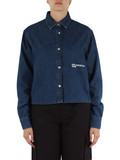 BLU | Camicia jeans boxy fit con ricamo logo BLU | Camicia jeans boxy fit con ricamo logo