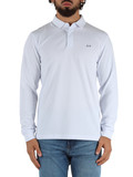BIANCO | Polo manica lunga in cotone piquet con ricamo logo BIANCO | Polo manica lunga in cotone piquet con ricamo logo