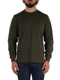 VERDE SCURO | T-shirt manica lunga in cotone piquet con ricamo logo VERDE SCURO | T-shirt manica lunga in cotone piquet con ricamo logo